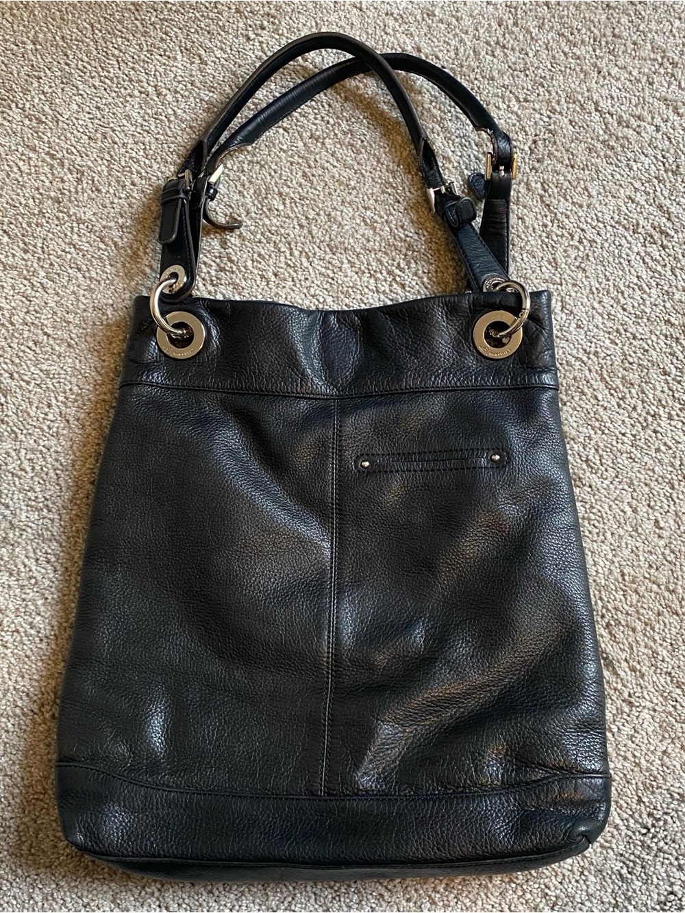 Black Leather Purse - Picture 2 of 5
